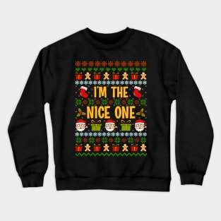 Nice and Naughty Ugly Christmas Matching Sweatshirts Crewneck Sweatshirt